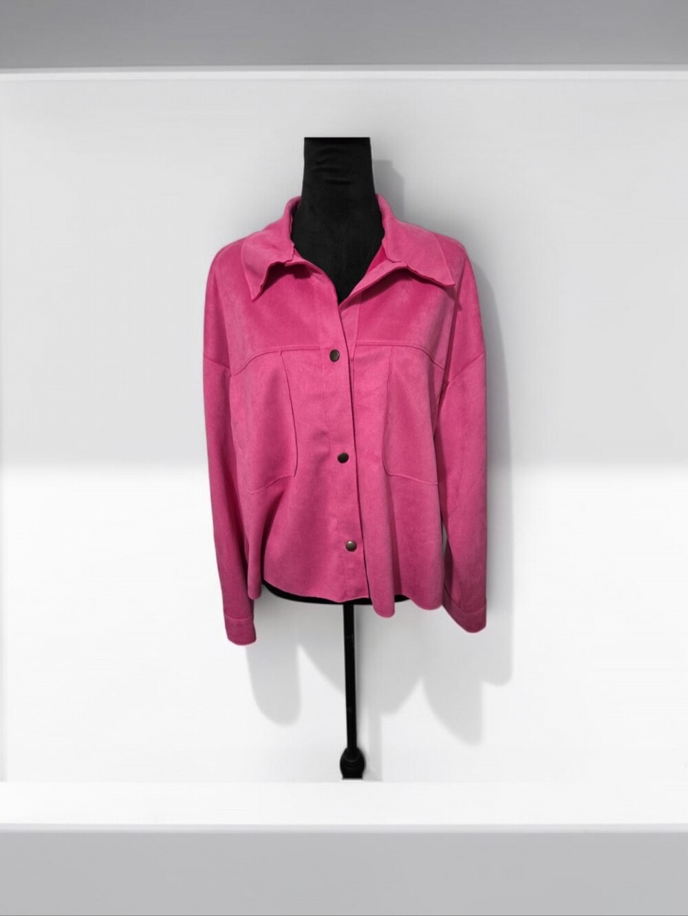 Moa Moa Vibrant Pink 4 Button-Front Jacket XL
